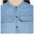 Generic Women's Denim Solid Cold Shoulder Above Knee Dress (Blue)
