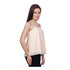 Generic Women's Polyester Solid Shoulder Straps Regular Top (Beige)