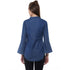 Generic Women's Denim Solid Bell Sleeve Regular Top (Blue Denim)