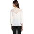 Generic Women's Polyester Georgette Self Design 3-4th Sleeves Regular Top (White)