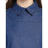 Generic Women's Denim Solid Cold Shoulder Regular Top (Blue)