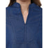 Generic Women's Denim Solid Bell Sleeve Regular Top (Blue Denim)