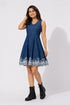 Generic Women's Casual Denim Sleeveless Dress (Blue)