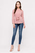 Generic Women's Polyester Solid Long Sleeves Regular Top (Pink)