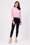 Generic Women's Fleece Solid Long Sleeves Sweatshirt (Pink)