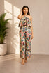 Generic Girl's Polyester Crepe Floral Sleeveless Jumpsuit (Multicolor)