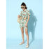 Generic Women's Polyester Floral Short Sleeve Co-Ord Set (Multicolor)