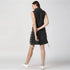 Generic Women's Denim Solid Sleeveless Dress (Black)