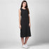 Generic Women's Denim Solid Sleeveless Dress (Black)
