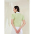 Generic Women's Cotton Striped Half Sleeve Shirt (Green - White)