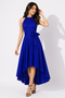 Generic Women's Polyster Solid Halter Neck Sleeveless Dress (Royal Blue)